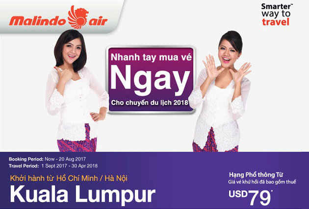 Bay Á, Úc khứ hồi chỉ từ 79 USD cùng Malindo Air