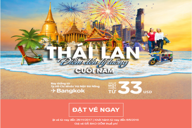 Săn vé rẻ Air Asia bay thả ga quốc tế giá chỉ từ 31 USD