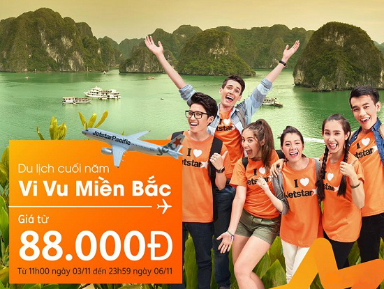 Vi vu miền Bắc cùng vé rẻ Jetstar chỉ từ 88.000 VNĐ